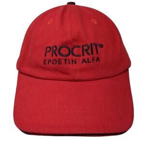 Procrit Epoetin Alfa Ortho Biotech Oncology Strapback Baseball Cap Red OS Tc